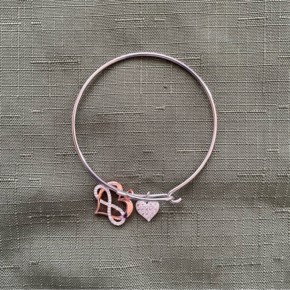 Vintage Women’s LA CN Fashion Silver Bangle Bracelet